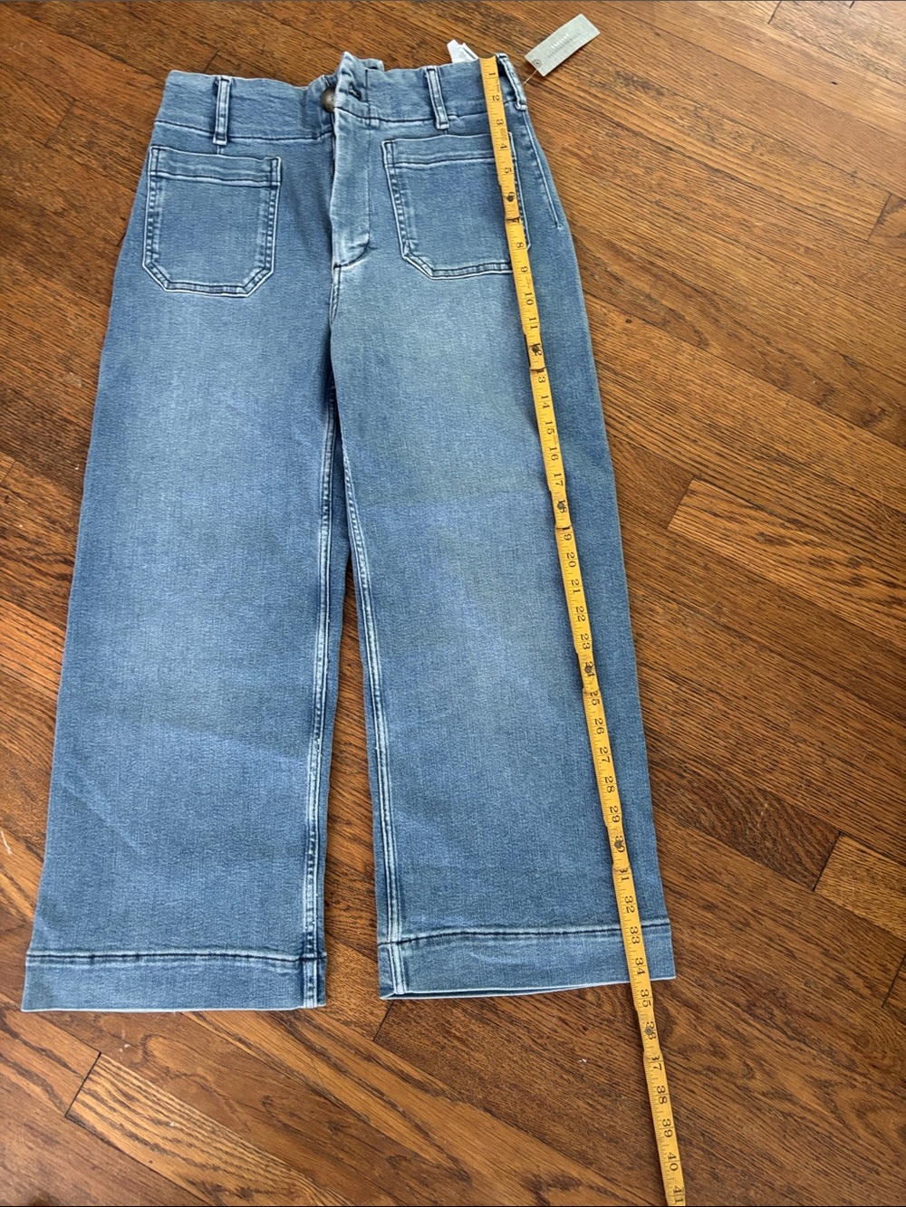 Maeve Blue Cropped Wide-Leg Jeans - Picture 7 of 9